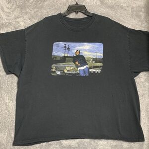 Ice Cube Graphic T-Shirt Mens 2XL Black Short Sleeve Rap Tee Lowrider Streetwear